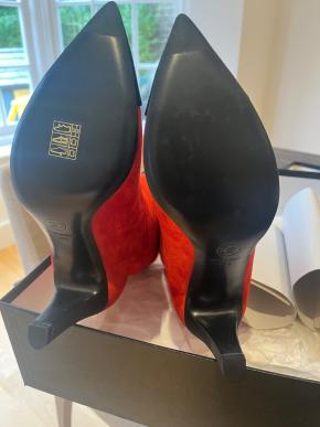 Chanel Red Suede Gabrielle Boots Size 38.5 5