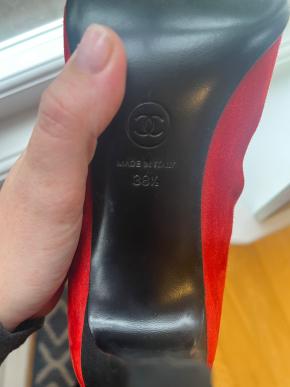 Chanel Red Suede Gabrielle Boots Size 38.5 6