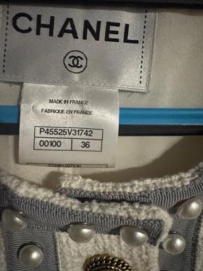 Chanel Vinatge Faux Pearl Embellished Jacket 5