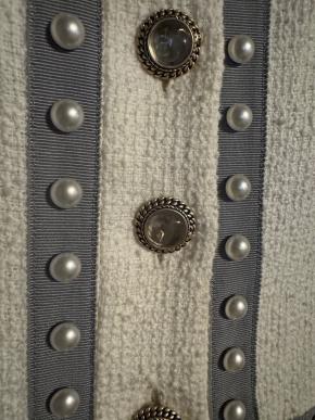Chanel Vinatge Faux Pearl Embellished Jacket 8