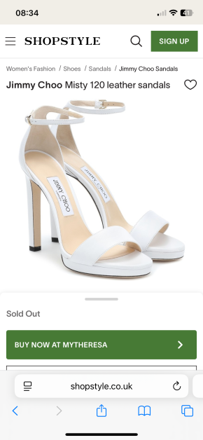 Jimmy Choo White Misty 120 Sandals 2