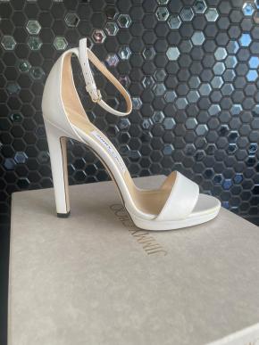 Jimmy Choo White Misty 120 Sandals 3