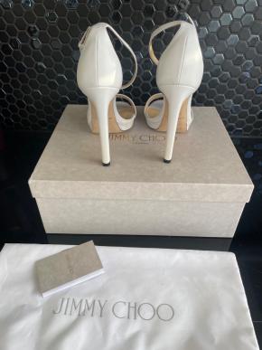 Jimmy Choo White Misty 120 Sandals 4