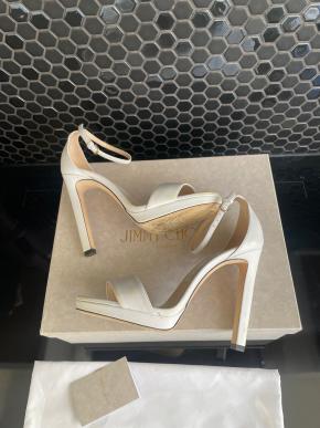 Jimmy Choo White Misty 120 Sandals 17