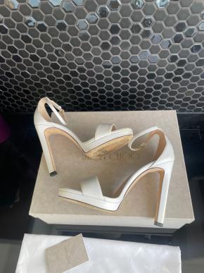 Jimmy Choo White Misty 120 Sandals 14