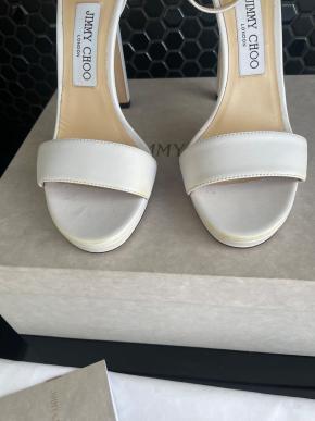 Jimmy Choo White Misty 120 Sandals 6