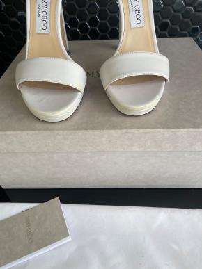 Jimmy Choo White Misty 120 Sandals 11
