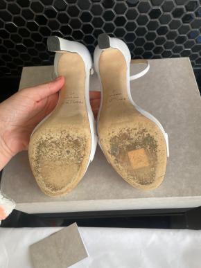 Jimmy Choo White Misty 120 Sandals 9