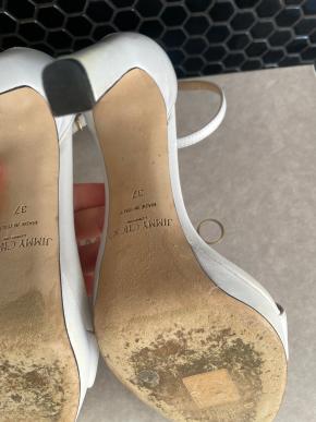 Jimmy Choo White Misty 120 Sandals 12