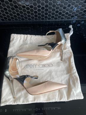 Jimmy Choo Tri ColourAnkle Strap Pumps 5