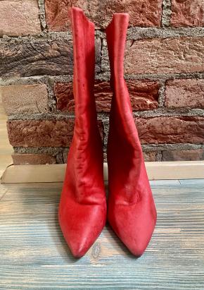 Isabel Marant Red Leather Lexing Boots 5