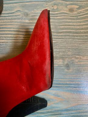 Isabel Marant Red Leather Lexing Boots 9