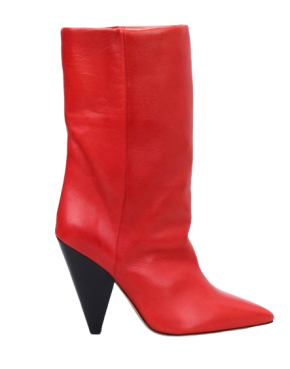 Isabel Marant Red Leather Lexing Boots 2