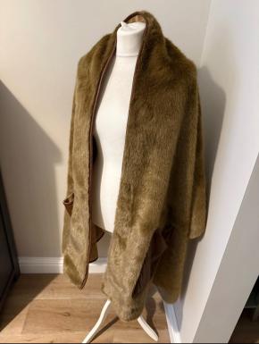 Burberry Brown Faux Fur And Cashmere Stole 3