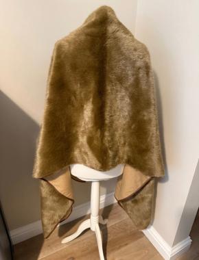 Burberry Brown Faux Fur And Cashmere Stole 5