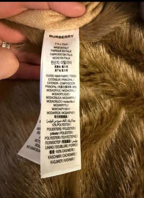 Burberry Brown Faux Fur And Cashmere Stole 7
