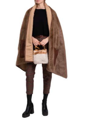 Burberry Brown Faux Fur And Cashmere Stole 2