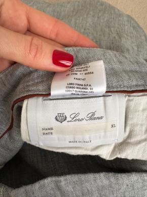 Loro Piana New Grey Linen Bermuda Shorts 6