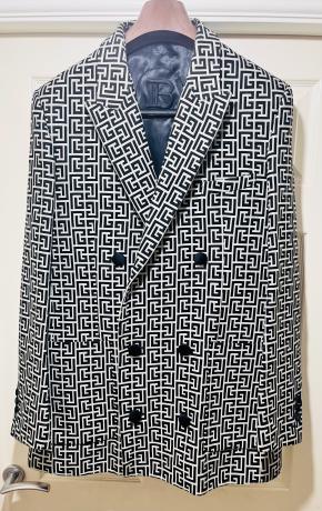 Balmain Oversized Monogrammed Blazer 2