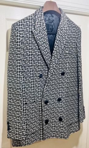 Balmain Oversized Monogrammed Blazer 4