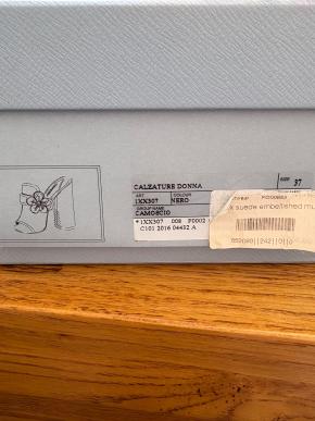 Prada Embellished Black Suede Heeled Mules 6