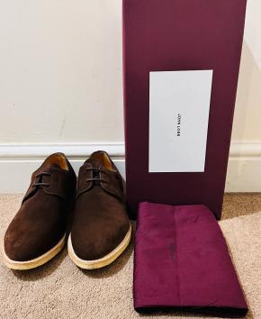 John Lobb Drift Suede Lace Up Shoes 9