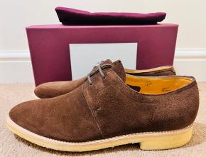 John Lobb Drift Suede Lace Up Shoes 12