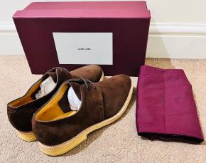 John Lobb Drift Suede Lace Up Shoes 3