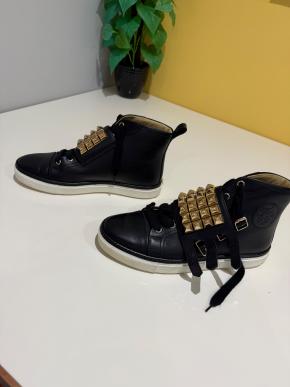 Hermes Black Leather Lennox Sneakers 2