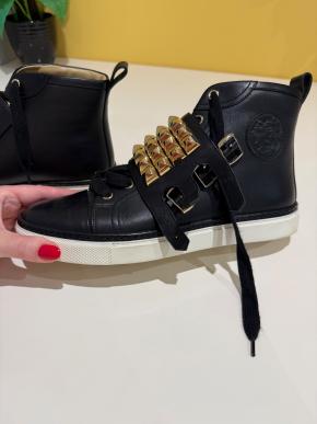 Hermes Black Leather Lennox Sneakers 3