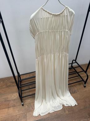 Jil Sander Cream Pleated Dress 2