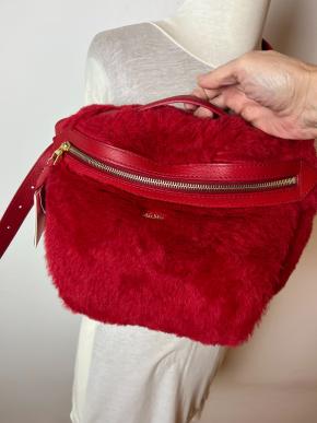 MaxMara Red Alpaca Wool Blend Bag 4