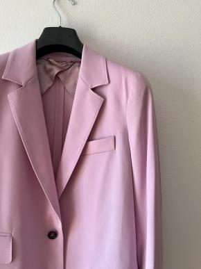 MaxMara Pink Wool Single Breasted Blazer 3