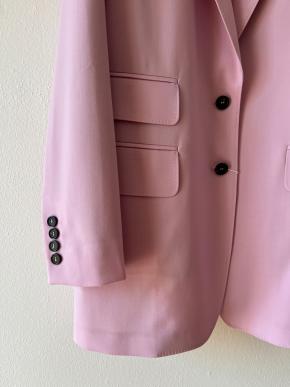 MaxMara Pink Wool Single Breasted Blazer 4
