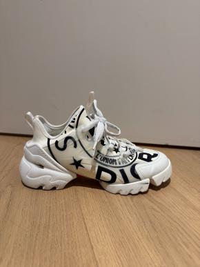 Dior Neoprene White Rubber D-Connect Sneakers 3