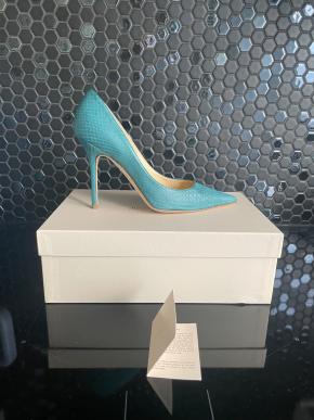 Jimmy Choo Blue Elaphe Matt Pumps 2