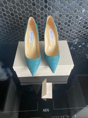 Jimmy Choo Blue Elaphe Matt Pumps 12