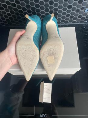 Jimmy Choo Blue Elaphe Matt Pumps 4