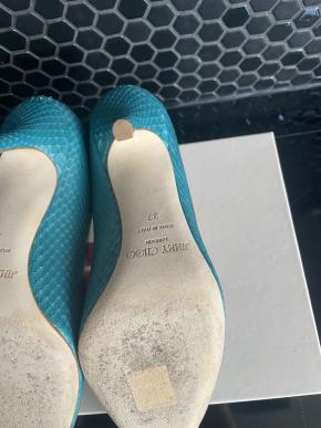 Jimmy Choo Blue Elaphe Matt Pumps 13