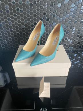 Jimmy Choo Blue Elaphe Matt Pumps 10