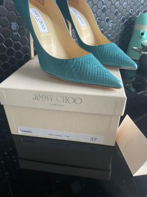 Jimmy Choo Blue Elaphe Matt Pumps 8