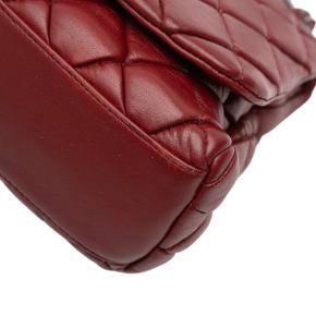 Chanel Oxblood Quilted Lambskin Large New Bubble Flap 10