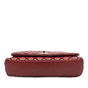 Chanel Oxblood Quilted Lambskin Large New Bubble Flap 3