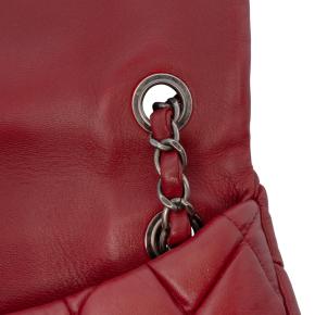 Chanel Oxblood Quilted Lambskin Large New Bubble Flap 8