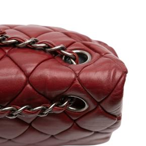 Chanel Oxblood Quilted Lambskin Large New Bubble Flap 9