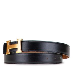 Hermes Black Epsom and Swift Constance H Reversible Belt 70 cms 2
