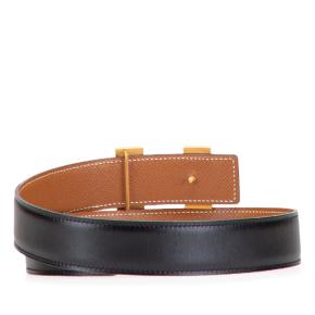 Hermes Black Epsom and Swift Constance H Reversible Belt 70 cms 3