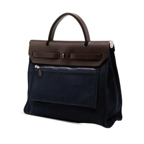 Hermes Navy Toile and Vache Hunter Herbag Zip 31 2
