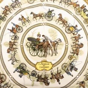 Hermes La Promenade de Longchamps Silk Scarf 90 2
