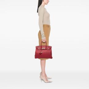 Hermes Red Togo Birkin Retourne 35 8